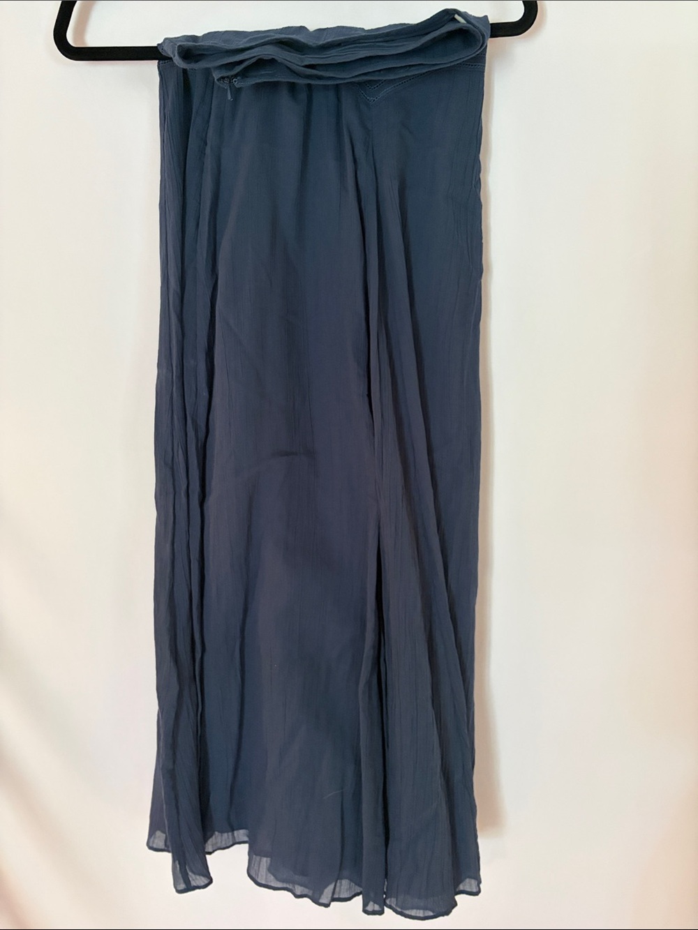 Poetry 100% Cotton NWT Navy Maxi Skirt with Flowing Tiered Silhouette -Sz 18 - Picture 7 of 8